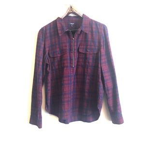 Madewell red and blue flannel.